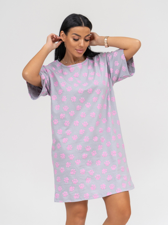 Алина (серый) сорочка ночная