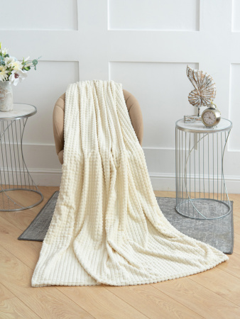 Мозаика(песочный)(однотон) плед велсофт