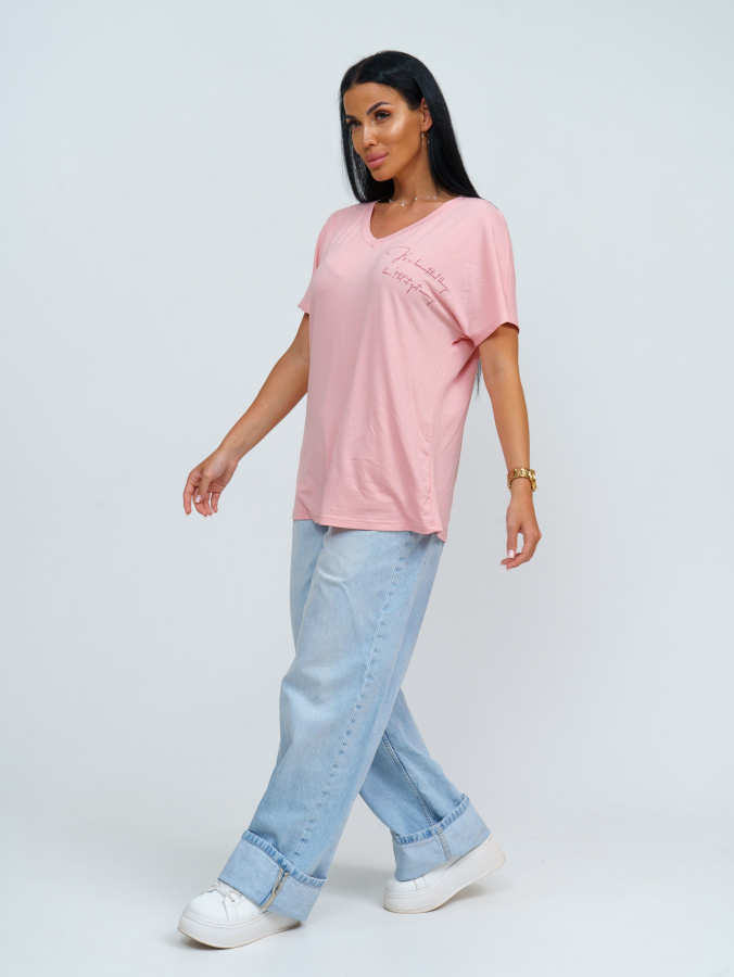 Оксана(пудровый) футболка