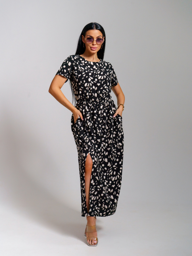 Ассоль(леопард черный) платье