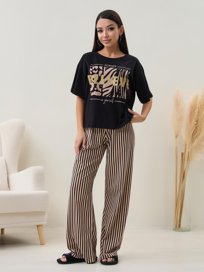 Сафари(чёрный) футболка+брюки