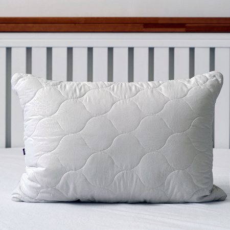 Подушка стеганая файбер м/ф (серая)