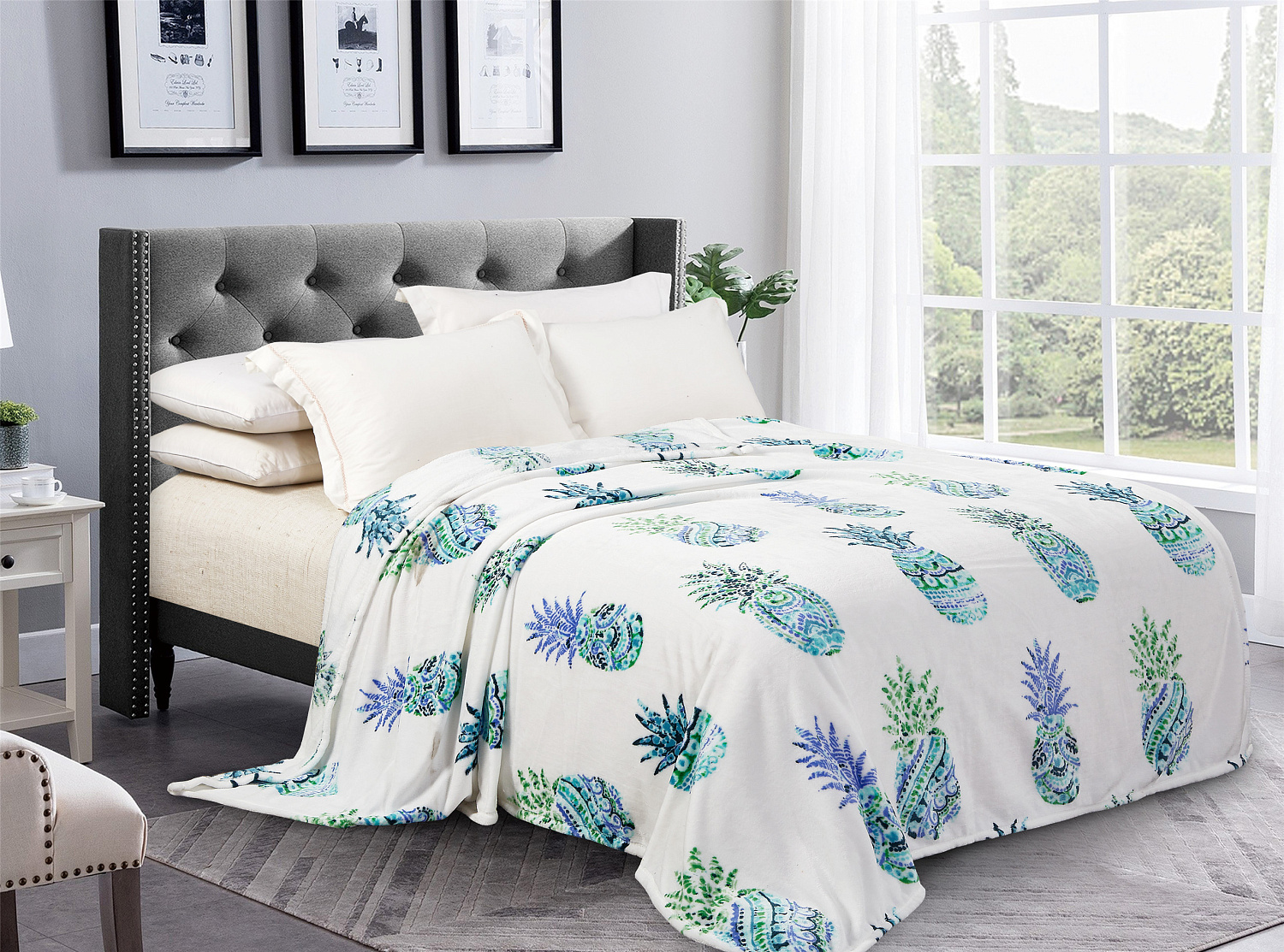 Ананасы плед велсофт