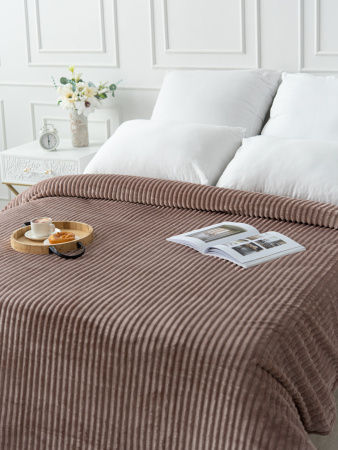 Вертикаль(терракот) плед велсофт