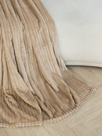 Вертикаль(амаретто) плед велсофт