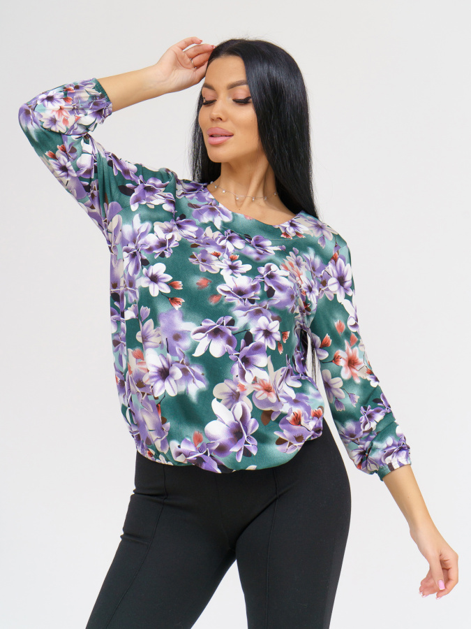 Фиалка(голубой) блузка