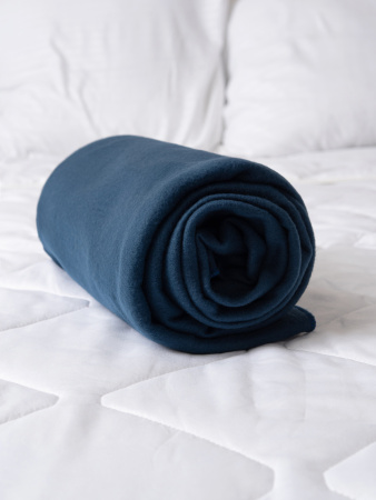 Темный деним Плед флис