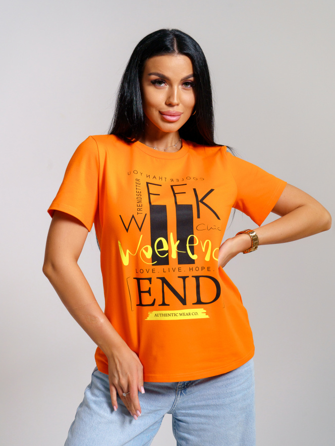 Миранда(оранжевый) футболка женская