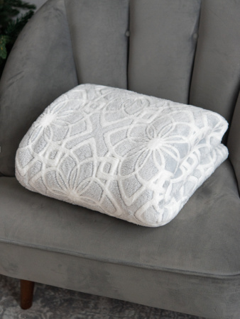 Лотос(серебро) плед велсофт