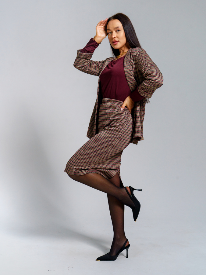 Лорен (бордо) юбка