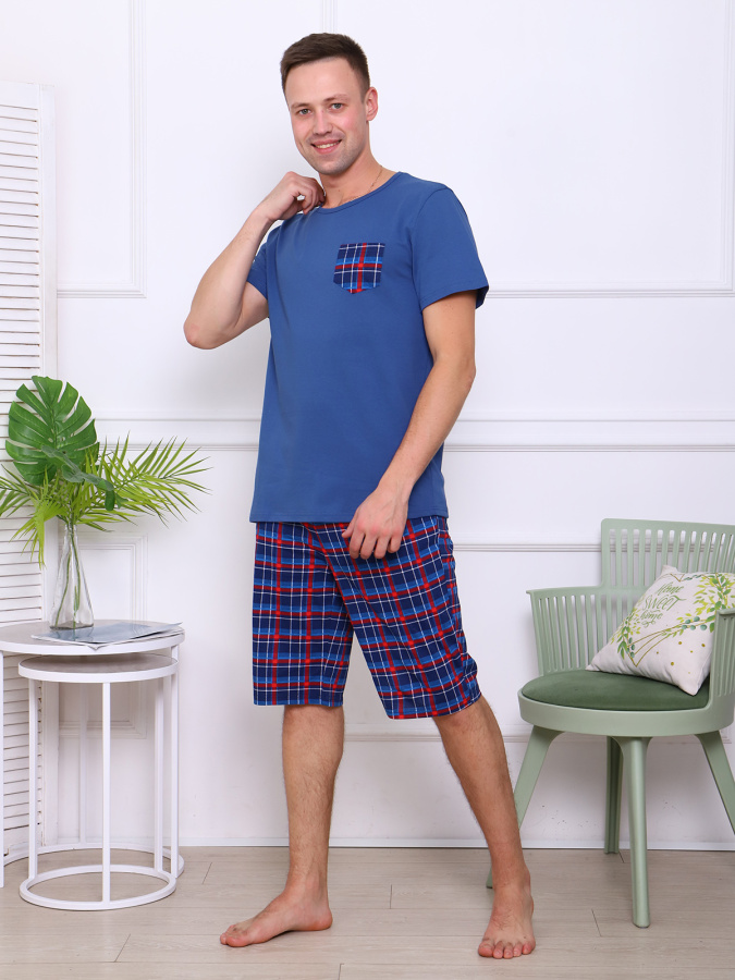 Карл-2 (синий) комплект (футболка+шорты)