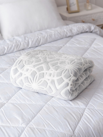 Лотос(серебро) плед велсофт