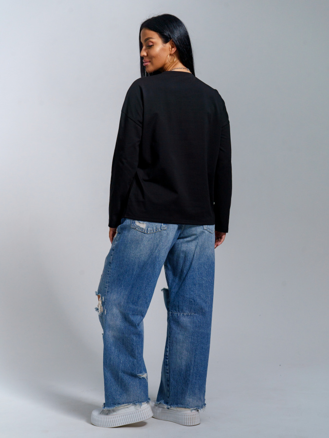 Лика(черный) лонгслив