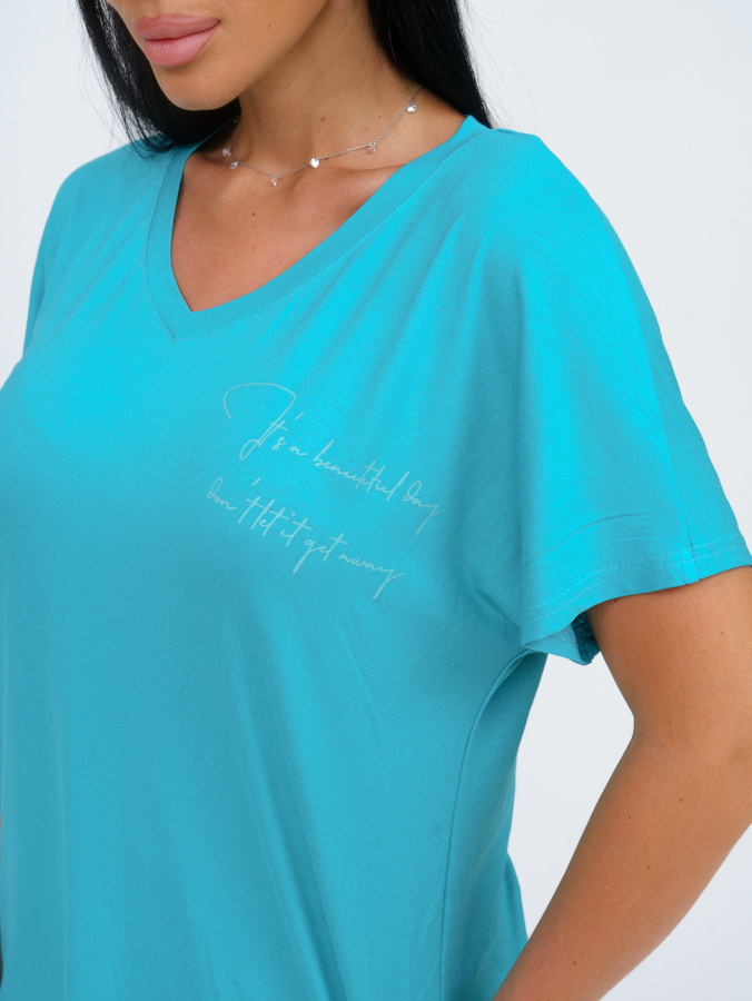 Оксана(бирюзовый) футболка