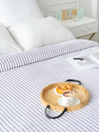 Вертикаль(сирень) плед велсофт