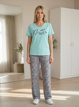 Фиеста(мята) пижама р.54