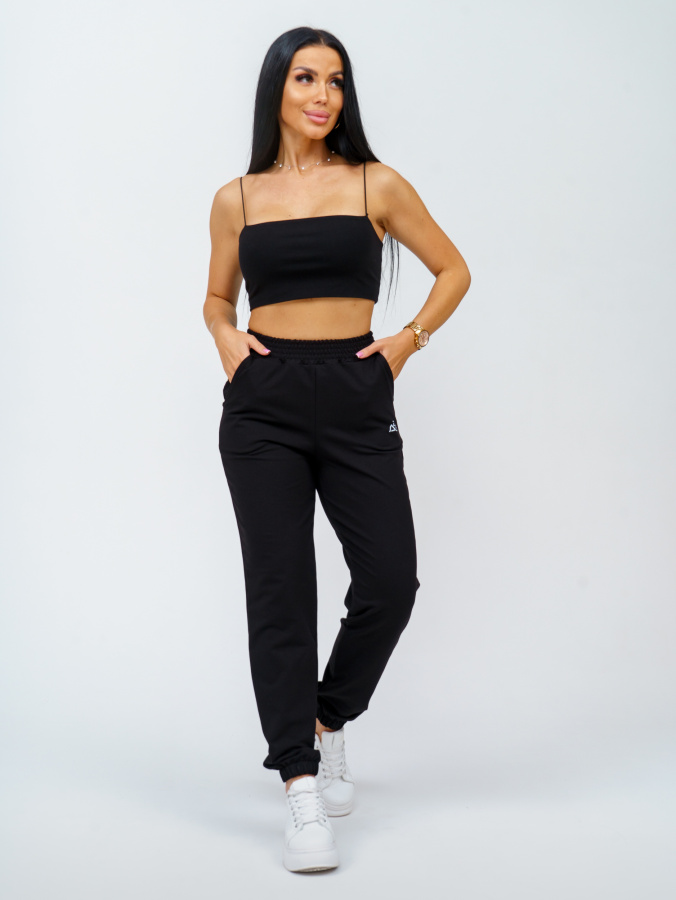 Акцент(черный) брюки