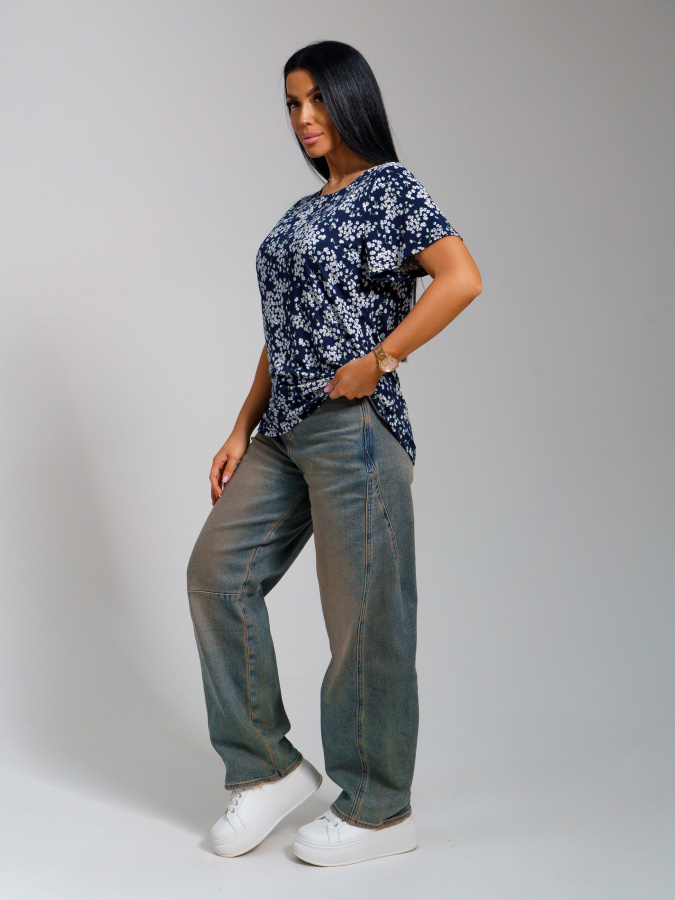 Романтика(незабудка) туника