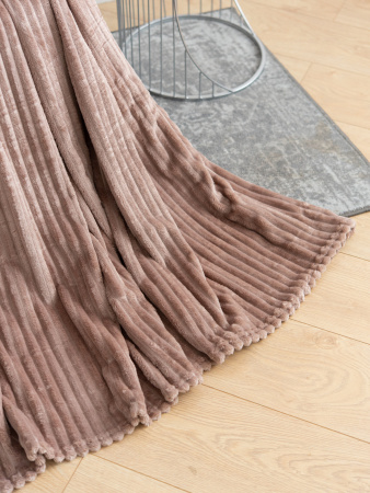 Вертикаль(терракот) плед велсофт