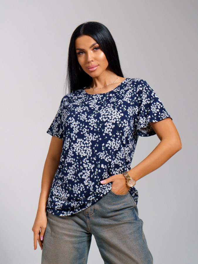 Романтика(незабудка) туника