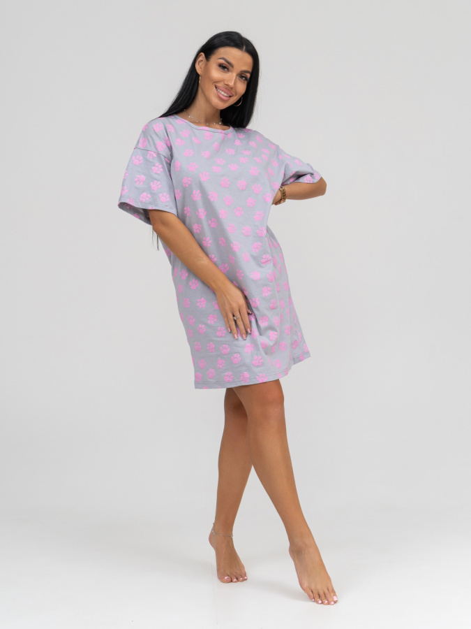 Алина (серый) сорочка ночная