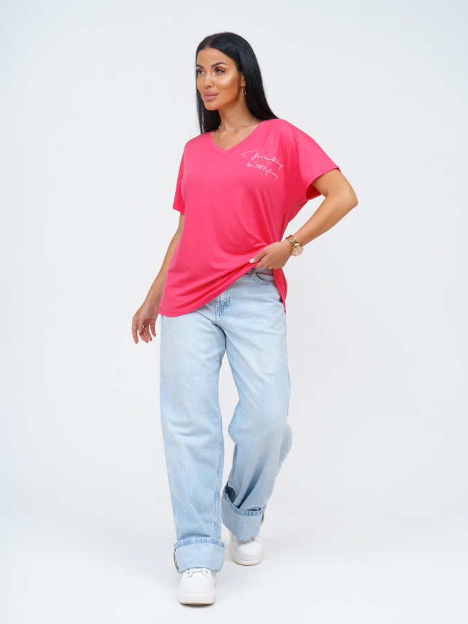 Оксана(розовый) футболка