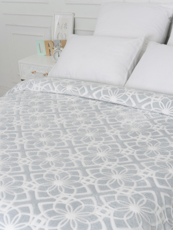 Лотос(серебро) плед велсофт