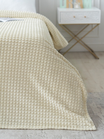 Мозаика(песочный)(однотон) плед велсофт