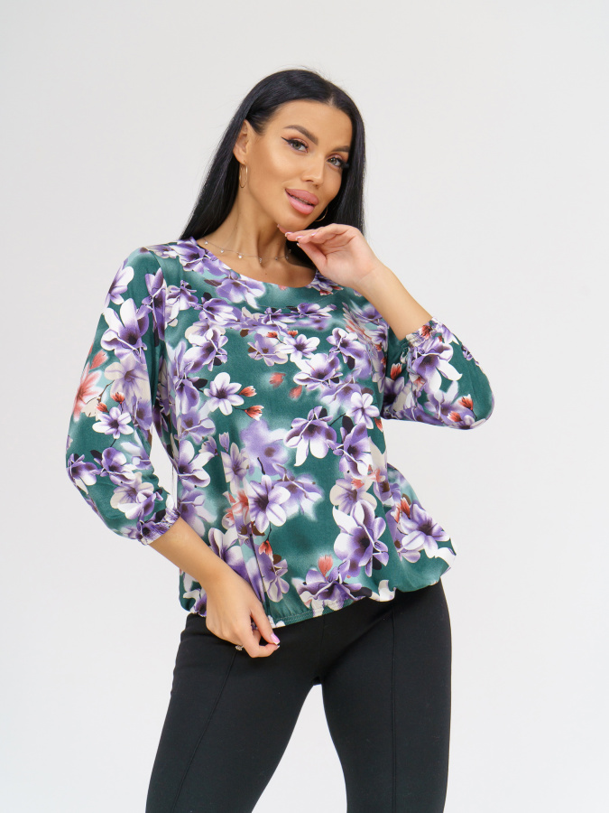 Фиалка(голубой) блузка