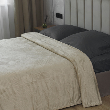 Графика(беж) плед велсофт