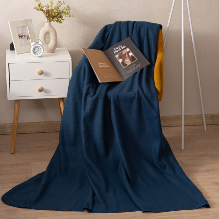 Темный деним Плед флис