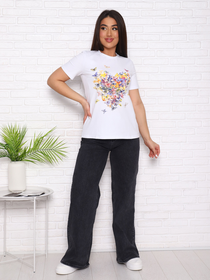 Сердце футболка женская