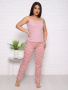 Нежность(пудра) пеньюар+топ+брюки