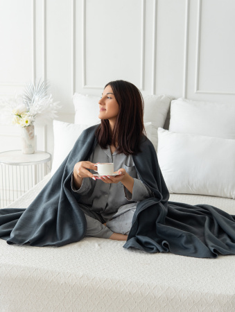 Графит Плед флис