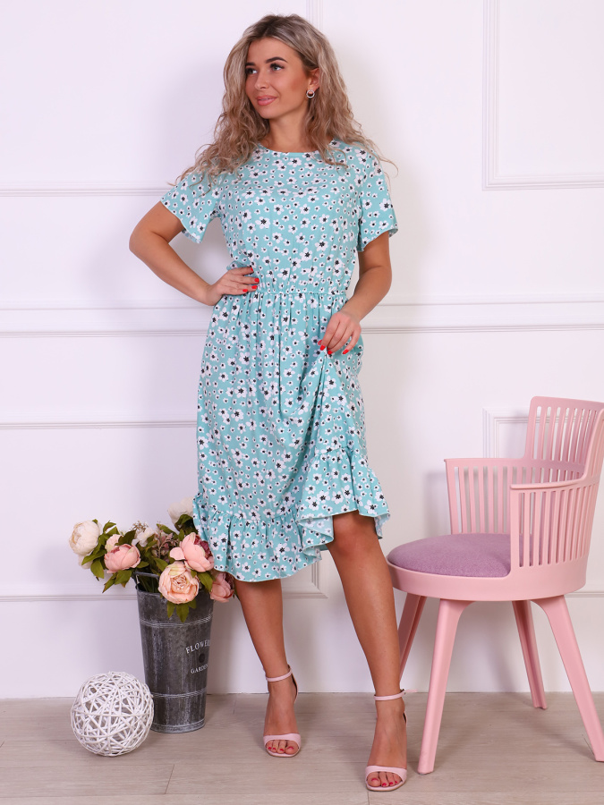 Кармен(мята) платье