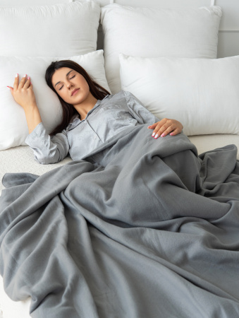 Серый Плед флис