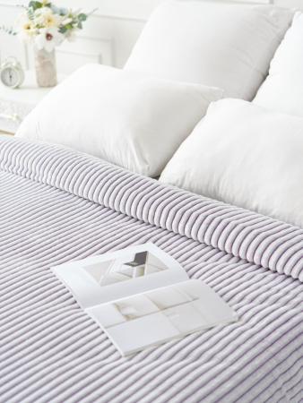 Вертикаль(сирень) плед велсофт