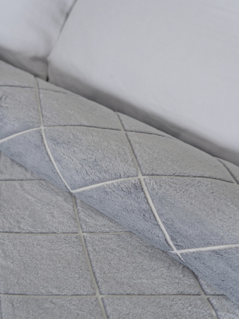 Клетка(платина) плед велсофт