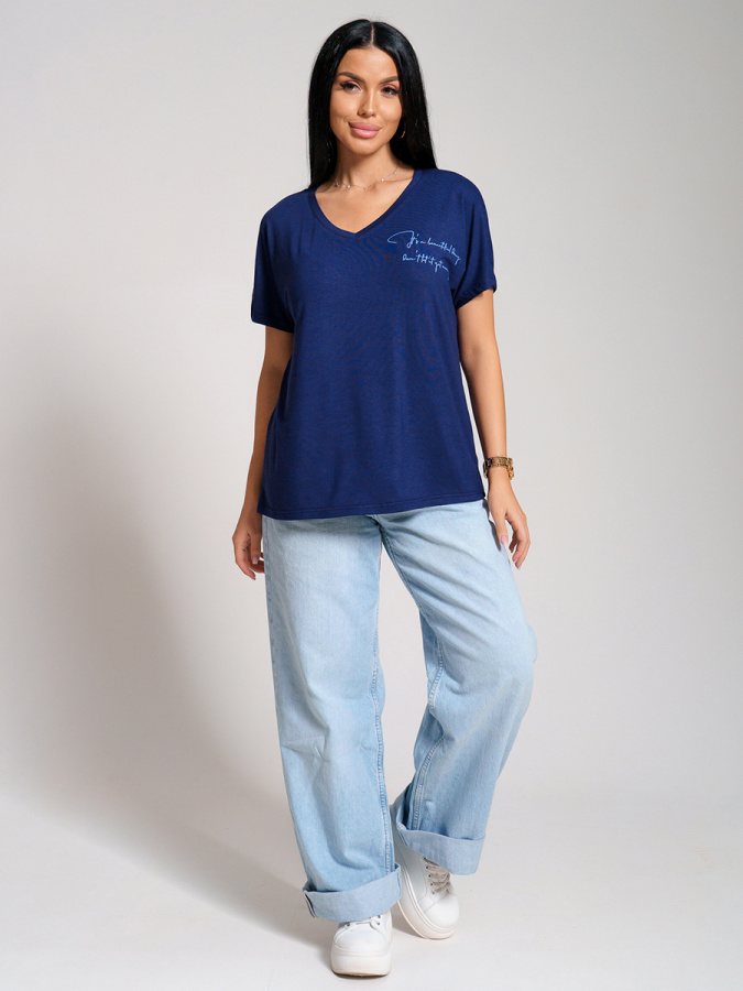 Оксана(синий) футболка