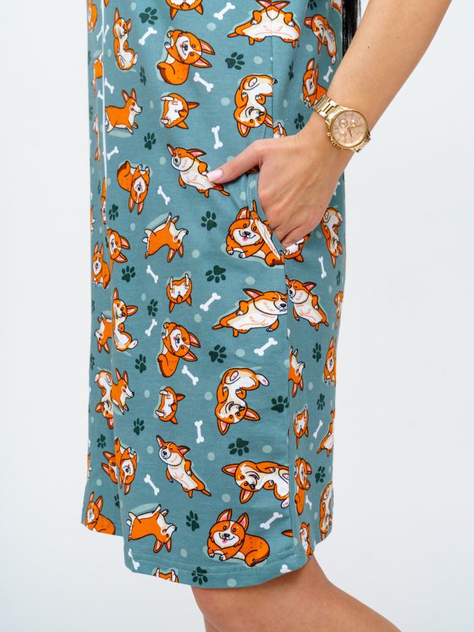 Корги(олива) халат