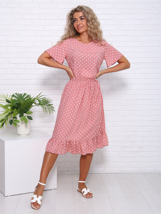 Кармен(пудра) платье