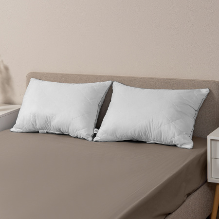 Подушка "Уют" микрофибра серебро