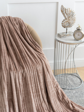 Вертикаль(терракот) плед велсофт