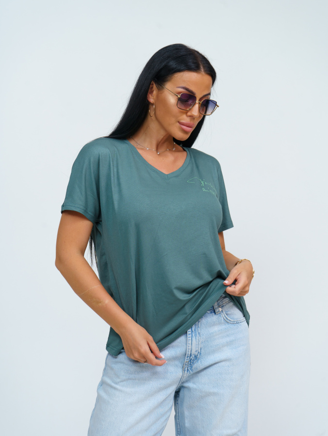 Оксана(зеленый) футболка