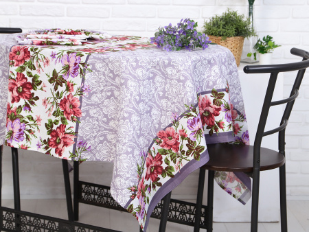 Скатерть "Дикая роза" рогожка