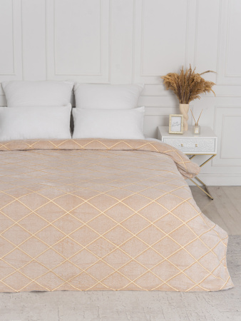 Клетка(песчаное облако) плед велсофт