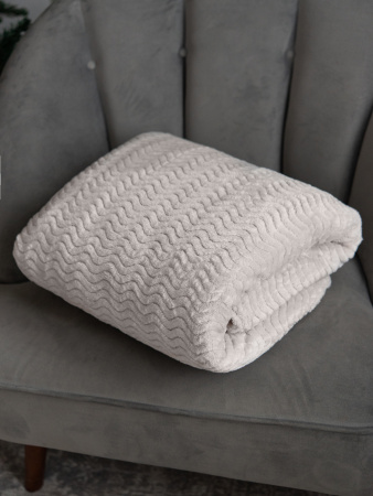 Океан(дымчато-серый) плед велсофт