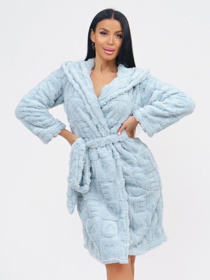 Ежик(голубой) халат