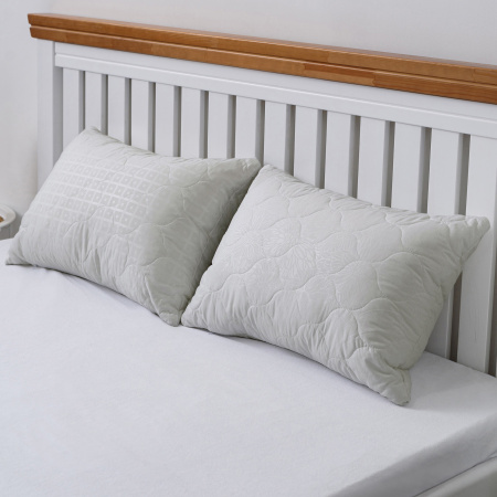 Подушка стеганая файбер м/ф (серая)