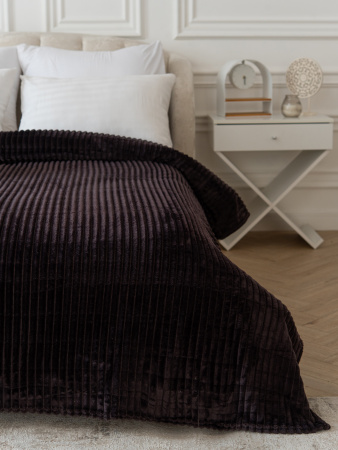 Вертикаль(баклажан) плед велсофт